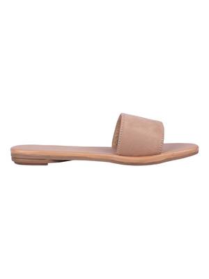 suede Stylish Embriodery blue Flat Sandal For Women 2