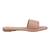suede Stylish Embriodery blue Flat Sandal For Women