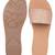 suede Stylish Embriodery blue Flat Sandal For Women