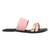 leatherette Stylish Embriodery blue Flat Sandal For Women