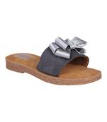 suede Stylish Fancy grey Flat Sandal For Women