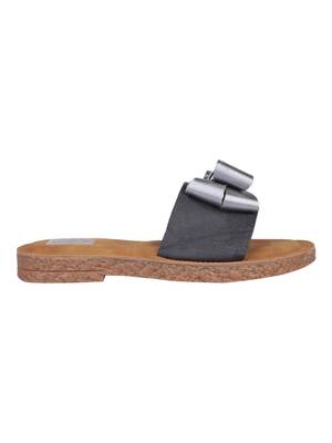 suede Stylish Fancy grey Flat Sandal For Women 2