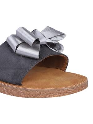 suede Stylish Fancy grey Flat Sandal For Women 5