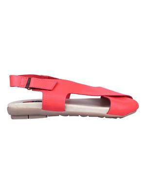 leatherette Stylish red Flat Sandal For Women 2