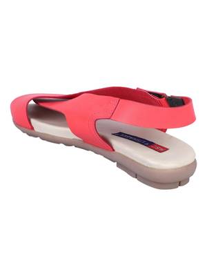 leatherette Stylish red Flat Sandal For Women 3