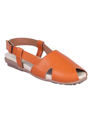 leatherette Stylish pink Flat Sandal For Women 1