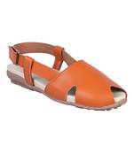 leatherette Stylish pink Flat Sandal For Women