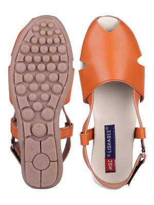 leatherette Stylish pink Flat Sandal For Women 4