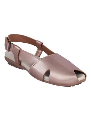leatherette Stylish pink Flat Sandal For Women 1