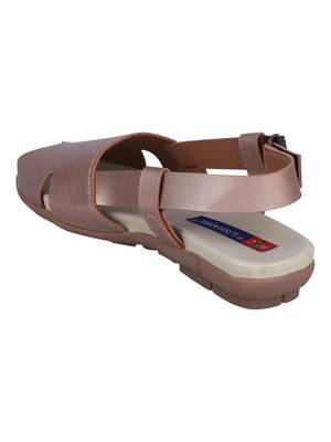 leatherette Stylish pink Flat Sandal For Women 3