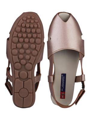 leatherette Stylish pink Flat Sandal For Women 4