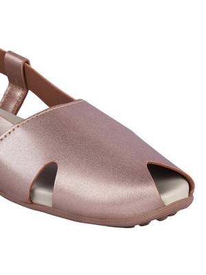 leatherette Stylish pink Flat Sandal For Women 5
