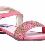 stylish fancy Pink Flat Sandals For women