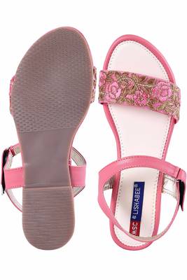 stylish fancy Pink Flat Sandals For women 5