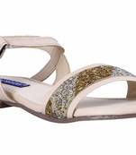 stylish fancy beige  Flat Sandals For women