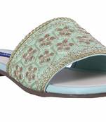 Synthetic stylish fancy blue Flat Sandals For women