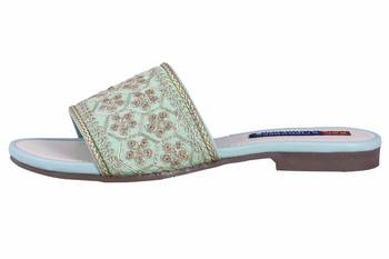 Synthetic stylish fancy blue Flat Sandals For women 3