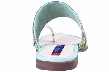 Synthetic stylish fancy Green Flat Sandals For women 4