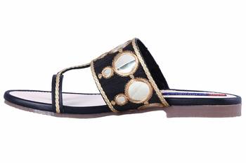 Synthetic stylish fancy Black Flat Sandals For women 3