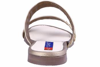 Synthetic stylish fancy Gold Flat Sandals For women 4
