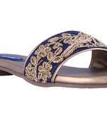 stylish fancy Blue Flat Sandals For women