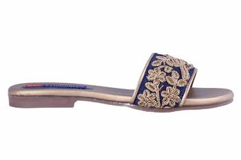 stylish fancy Blue Flat Sandals For women 2