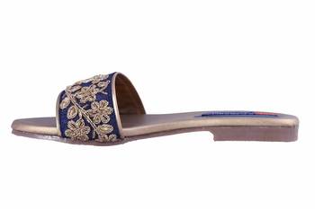 stylish fancy Blue Flat Sandals For women 3