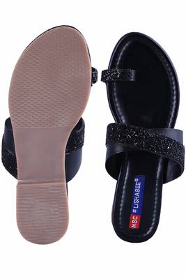 stylish fancy Black Flat Sandals For women 5