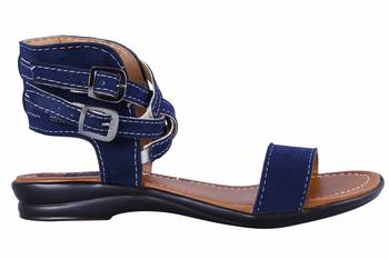 stylish fancy Blue Flat Sandals For women 2