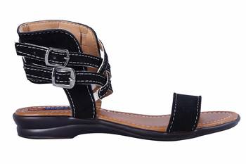 stylish fancy Black Flat Sandals For women 2
