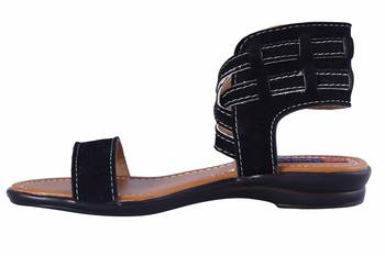 stylish fancy Black Flat Sandals For women 3
