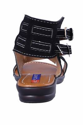 stylish fancy Black Flat Sandals For women 4