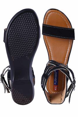 stylish fancy Black Flat Sandals For women 5