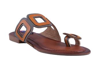 Women brown one toe  Sandal 1