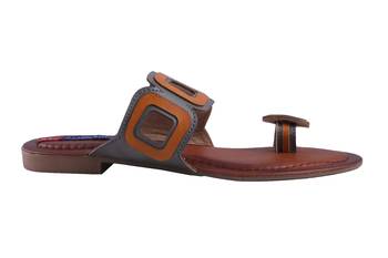 Women brown one toe  Sandal 2