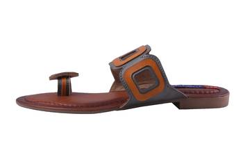 Women brown one toe  Sandal 3