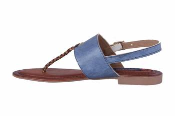 Women  Blue Sandals 3