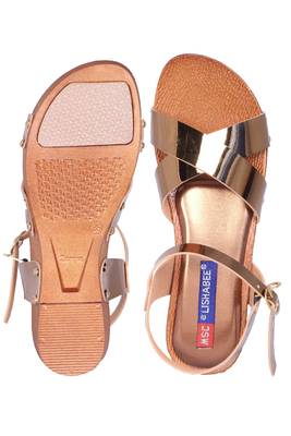 Women  Gold Sandal 5
