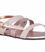 Women pink flat sandals