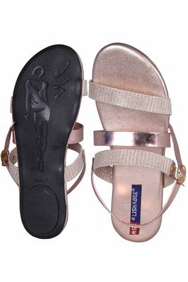 Women pink flat sandals 5
