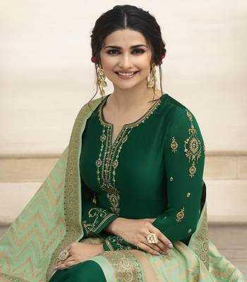 Green Embroidered Satin Salwar 3
