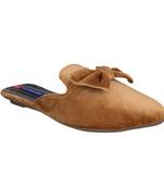 Women brown slip on  flats mules