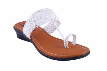 Women  White one toe  Flats 1