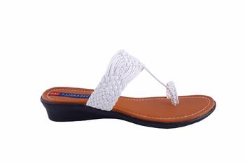 Women  White one toe  Flats 2