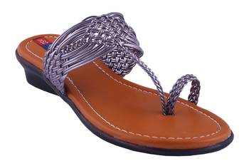 Women one toe  Grey Flats 1