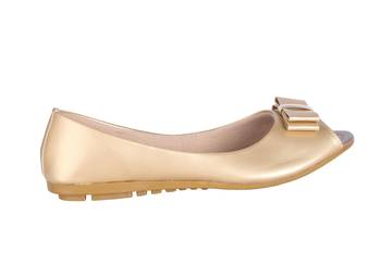 Women  Gold  slip on flat sandals 2