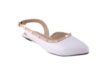 Women flat sandals  White back strap 1
