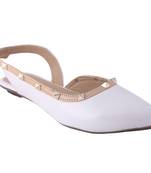 Women flat sandals  White back strap
