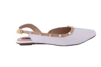 Women flat sandals  White back strap 2