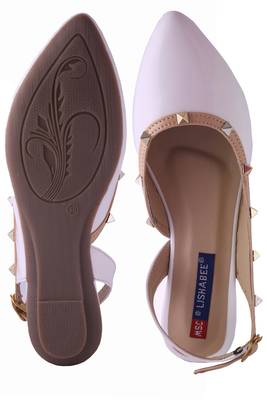 Women flat sandals  White back strap 5